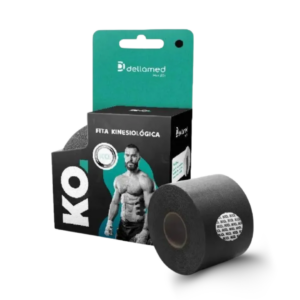 Fita Kinesiológica KO Dellamed – Bandagem Elástica para Suporte Muscular e Articular