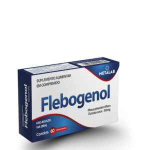 Flebogenol Metalab 50mg – 60 Comprimidos de Pinus Pinaster para Saúde Vascular e Ação Antioxidante