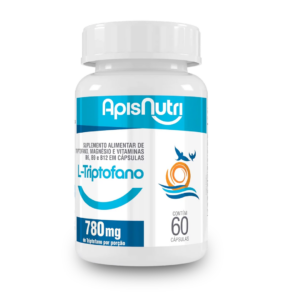 L-Triptofano 380mg Apisnutri – 60 Cápsulas para Humor, Sono e Bem-Estar