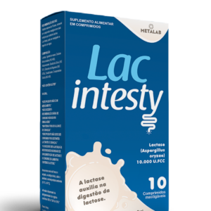 Lac Intesty Mastigável Metalab – Lactase 10.000 FCC para Intolerância à Lactose (10 Comprimidos)
