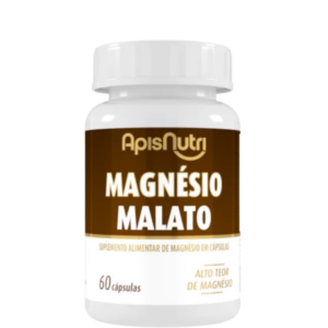 Magnésio Malato 600mg Apisnutri – 60 Cápsulas para Energia, Músculos e Combate à Fadiga