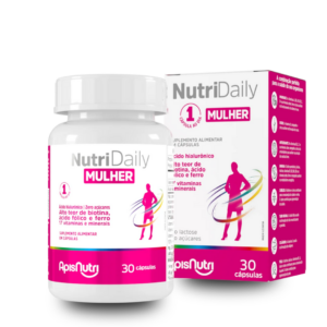 Polivitamínico Mulher Nutridaily 500mg Apisnutri – Energia, Imunidade e Beleza Feminina