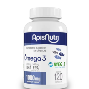 Ômega 3 1g (1000mg) Apisnutri – 120 Cápsulas para Saúde do Coração e Memória