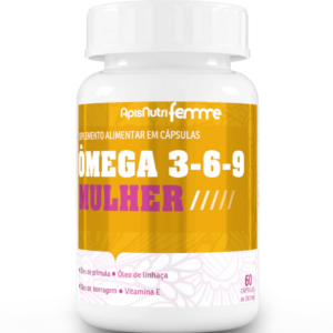 Ômega 3, 6 e 9 Mulher 1000mg Apisnutri – Suporte Completo para Saúde Feminina e Equilíbrio Hormonal