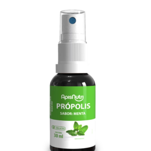 Spray de Própolis e Menta Apisnutri – 30ml para Alívio Rápido da Garganta e Hálito Fresco