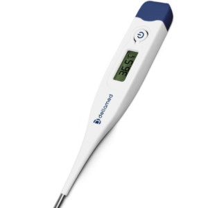 Termômetro Clínico Digital Dellamed – Haste Fixa, Azul, com Alta Precisão Clínica